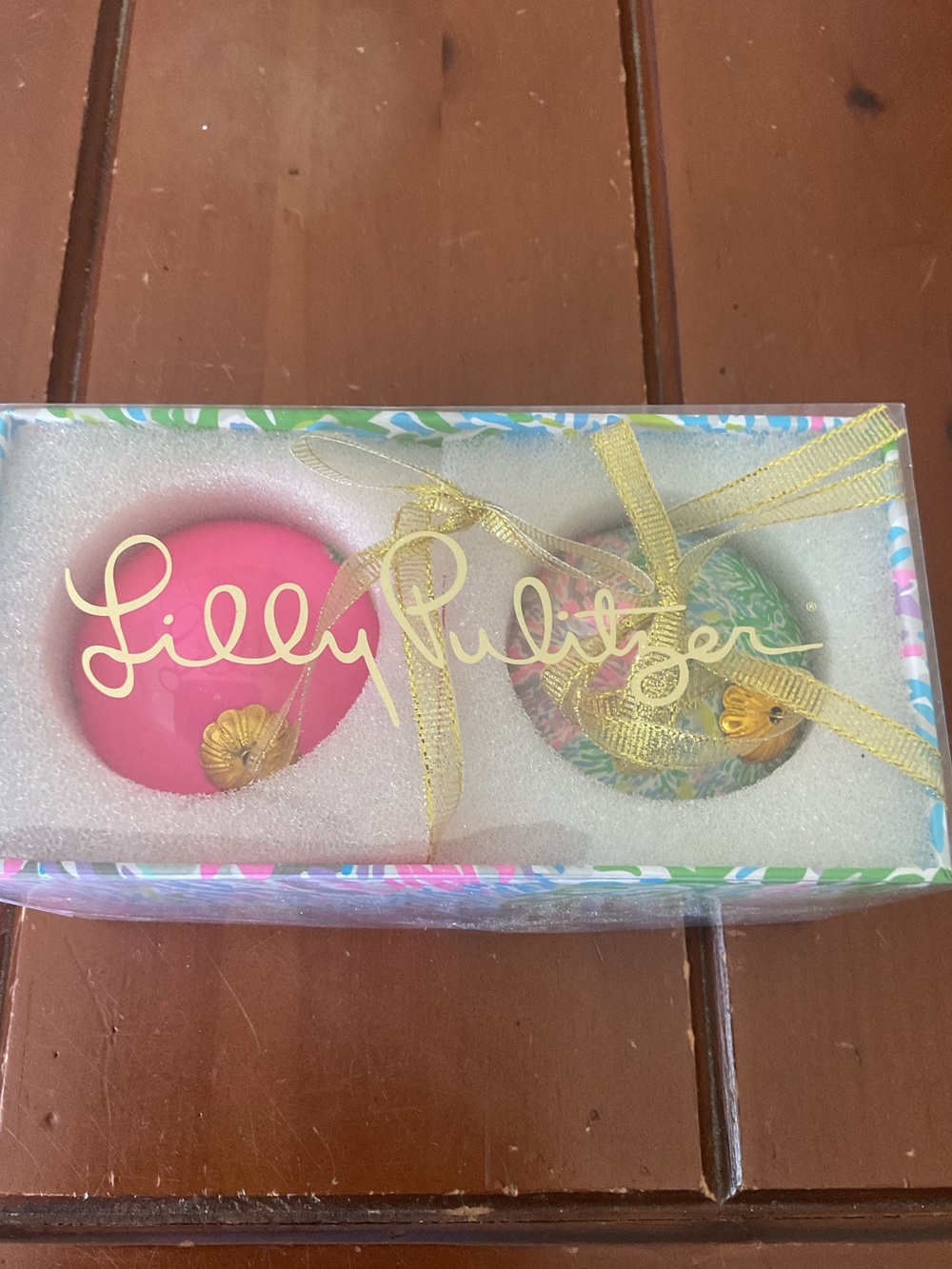 Lilly Pulitzer ornaments brand new coral reef ocean pink green blue